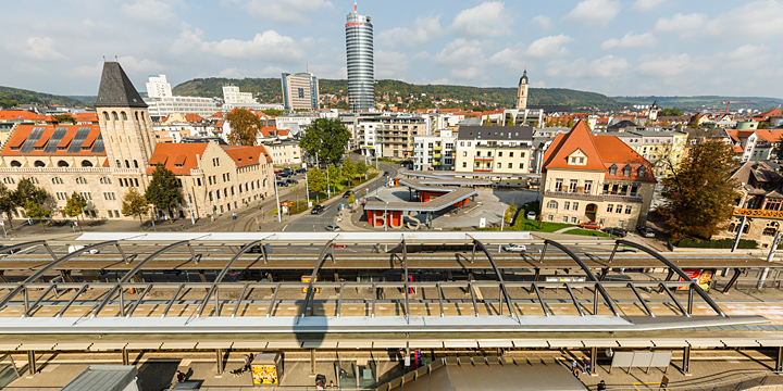 Anfahrt zum Volksbad Jena  ©JenaKultur, A. Hub