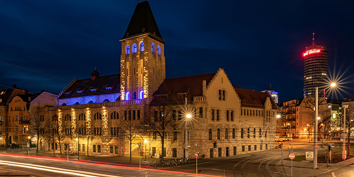 Außenansicht vom Volksbad Jena 2019